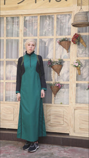 Teal & Black Essential Jilbab