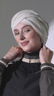 Black And Creme Toggle Waist Jilbab