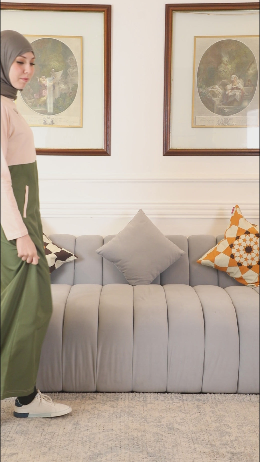 Olive And Blush Urban Jilbab