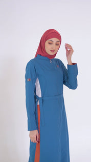 Teal Green Belted Jilbab