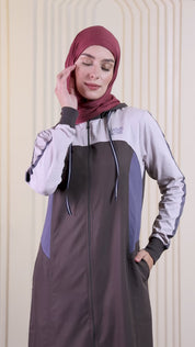 Skyline Contrast Detachable Hood Jilbab