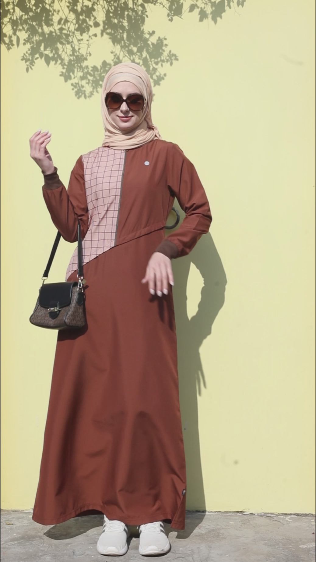 Brown Wave Utility Jilbab