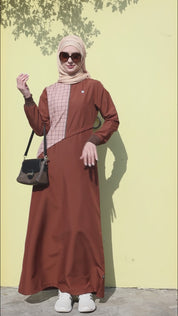 Brown Wave Utility Jilbab