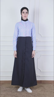 Urban Flow Grey and Plum Blue jilbab