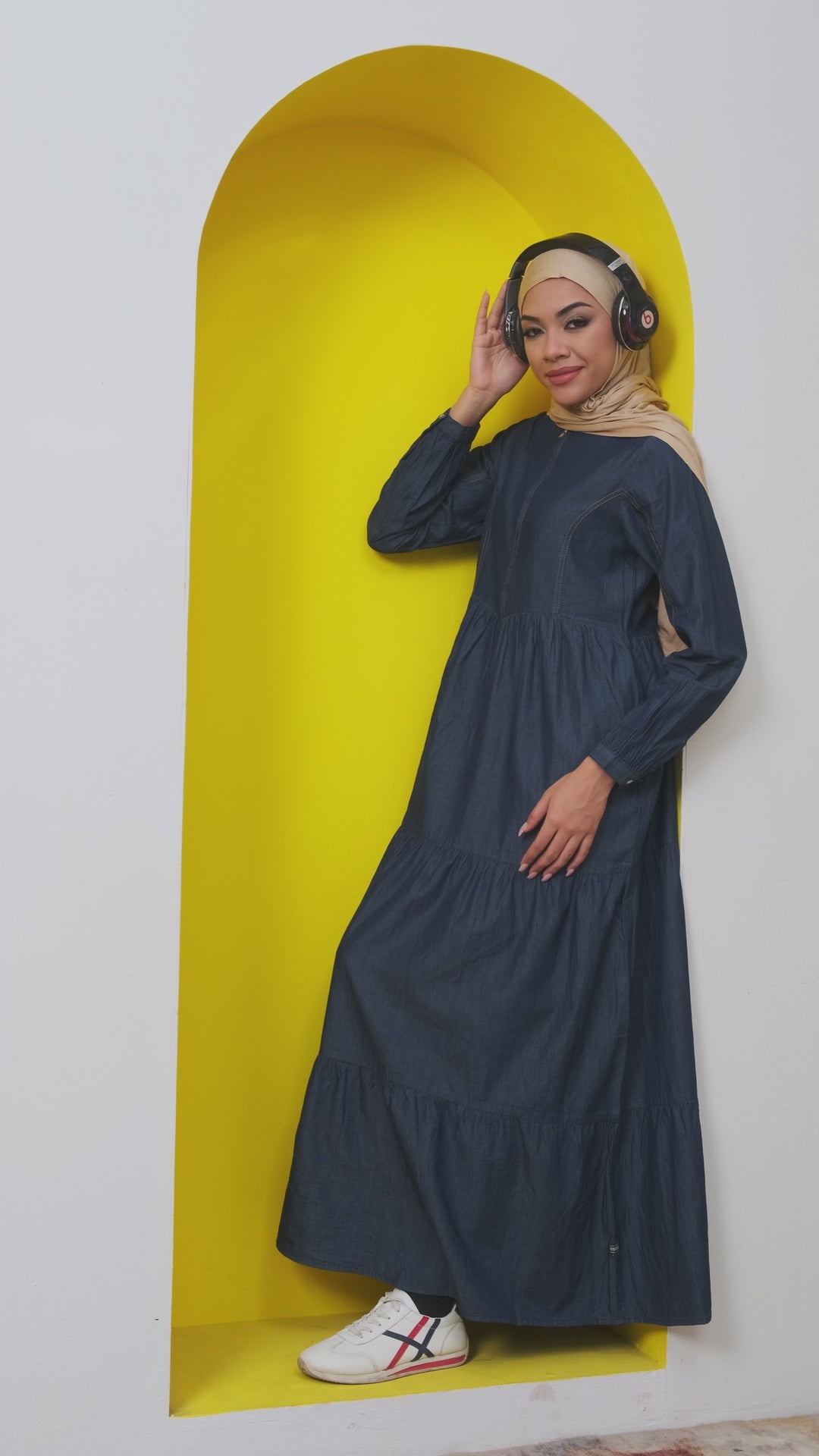 ComfortMax Fine Denim Maxi Dress - Blue