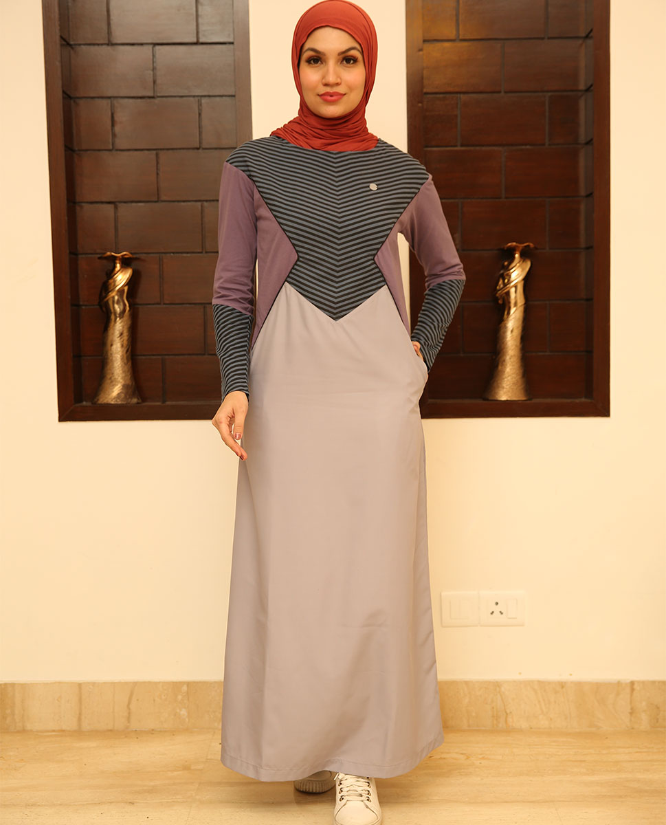 Lovely Lilac Round Collar jilbab