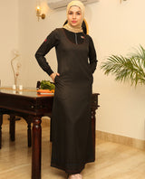 Blissful Black Fine Look Jilbab