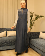 Fine Denim Shirt Collar Jilbab